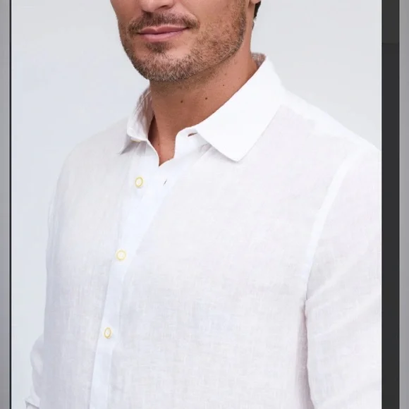 Raffi Crisp White 100% linen Long Sleeve Shirt. Excellent condition;) - Picture 2 of 13